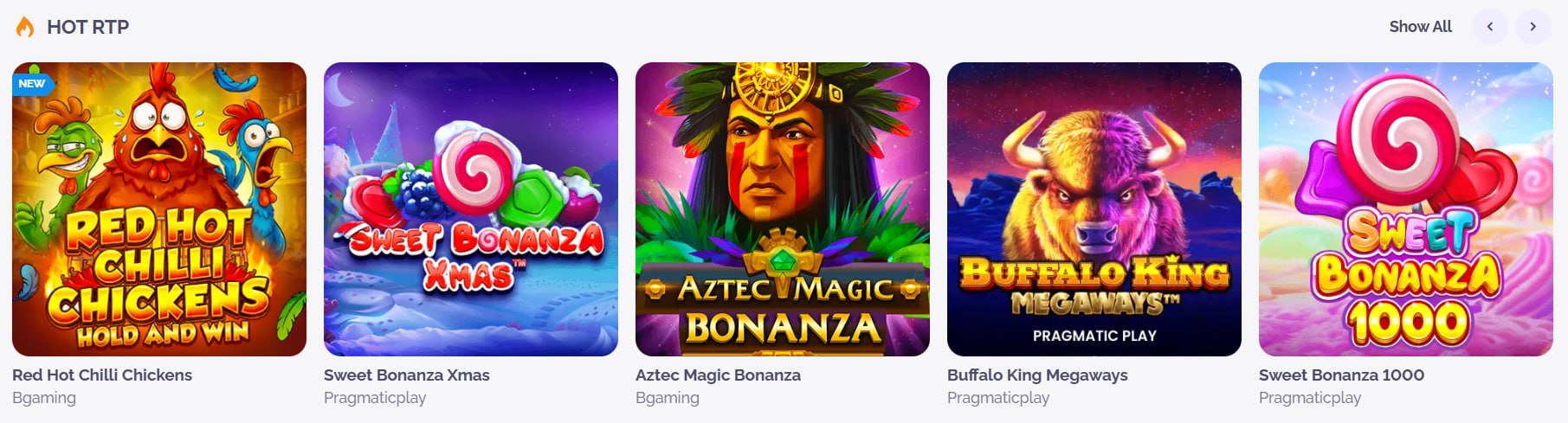 BohoCasino Hot RTP games